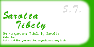 sarolta tibely business card